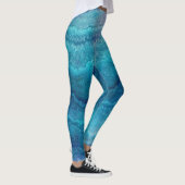 Blue Sea Green Agate Texture Leggings (Rechts)