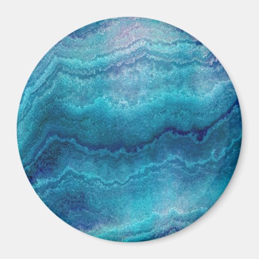 Blue Sea Green Agate Texture Magnet (Vorne)