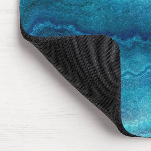 Blue Sea Green Agate Texture Mousepad (Ecke)