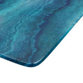 Blue Sea Green Agate Texture Schneidebrett (Ecke)