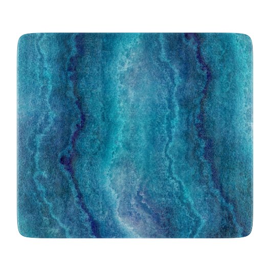 Blue Sea Green Agate Texture Schneidebrett (Vorderseite)