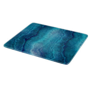 Blue Sea Green Agate Texture Schneidebrett