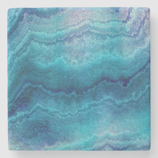 Blue Sea Green Agate Texture Steinuntersetzer (Vorderseite)