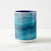Blue Sea Green Agate Texture Tasse (Zentrum)