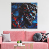 Blue Sea Guardian - KI am Arbeitsplatz Leinwanddruck (Insitu (Wohnzimmer))