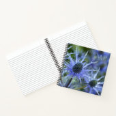 Blue Sea Holly Thistle Monogram Notizblock (Innenseite)