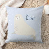Blue Sea Lion Arctic Animal Kinderzimmer Monogram  Kissen (Decke)