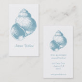 Blue Sea Muschel Business Card Visitenkarte (Vorne/Hinten)