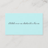 Blue Sea Muschel Business Cards Visitenkarte (Rückseite)