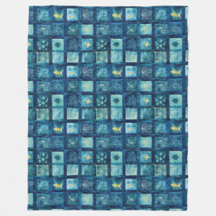 Blue Sea Ocean Beach Fleecedecke