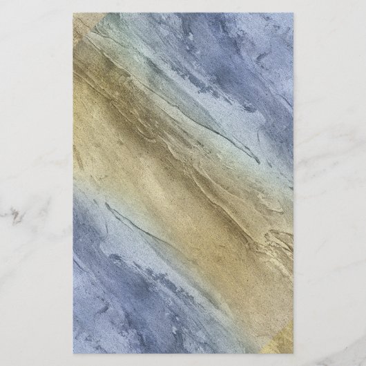 Blue Sea & Sand Watercolor Coastal Soap Wrap Paper (Vorderseite)