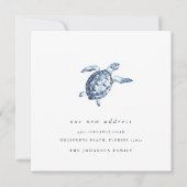 Blue Sea Schildkröte Änderung der Anschrift Ankündigung (Vorderseite)