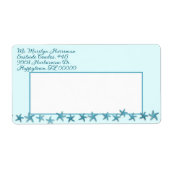 Blue Sea Stars Custom Shipping Labels (Vorne)