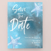 Blue Sea Summer Save the Date Postkarte