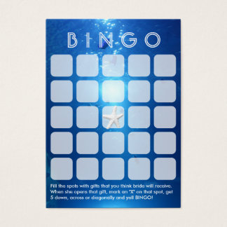 Blue Sea Thema 5x5 Bridal Bingo Card