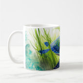 Blue Sea Turtle Art Kaffeetasse (Links)