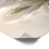 Blue Sea Turtle Coastal Beach Art Print | Poster (Ecke)