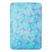 Blue Sea Turtle Print Badematte (Vorderseite Vertikal)