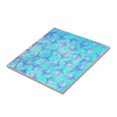 Blue Sea Turtle Print Fliese (Seite)