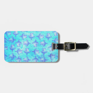 Blue Sea Turtle Print Gepäckanhänger