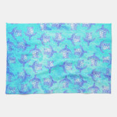 Blue Sea Turtle Print Geschirrtuch (Horizontal)