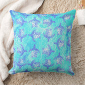 Blue Sea Turtle Print Kissen (Decke)