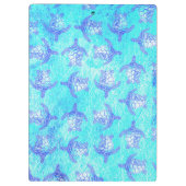 Blue Sea Turtle Print Klemmbrett (Rückseite)