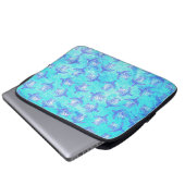 Blue Sea Turtle Print Laptopschutzhülle (Vorne Knopf)
