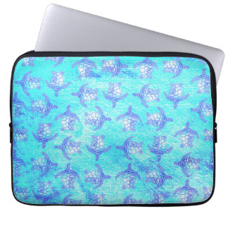Blue Sea Turtle Print Laptopschutzhülle
