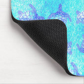 Blue Sea Turtle Print Mousepad (Ecke)