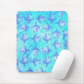 Blue Sea Turtle Print Mousepad (Mit Mouse)