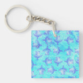 Blue Sea Turtle Print Schlüsselanhänger (Vorderseite)