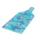 Blue Sea Turtle Print Schneidebrett (Ecke)