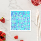 Blue Sea Turtle Print Serviette (Beispiel)