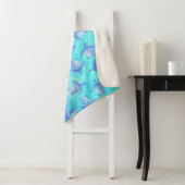 Blue Sea Turtle Print Sherpadecke (Beispiel)