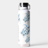 Blue Sea Turtle Themed Reusable Water Bottles Trinkflasche (Rückseite)