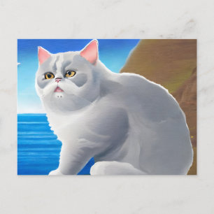 Blue Sea Water British Shorthair Postkarte