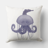 BLUE SEAHORSE JELLYFISH  KISSEN (Rückseite)