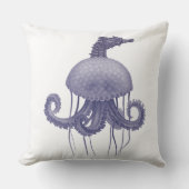 BLUE SEAHORSE JELLYFISH  KISSEN (Vorderseite)