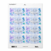 Blue Seahorse Starfish Octopus Seaside Baby Shower (Vorne)