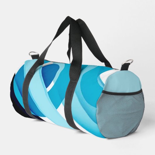 „Blue Seas“ Klein Duffle Bag (Rechte Ecke)