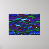 Blue Seascape Bio Hartglas Abstrakt Leinwanddruck (Vorderseite)