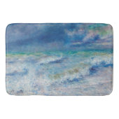 Blue Seascape von Renoir Impressionist Malerei Badematte (Vorderseite)