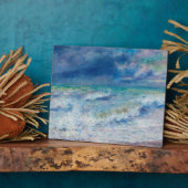 Blue Seascape von Renoir Impressionist Malerei Fotoplatte (Seite)