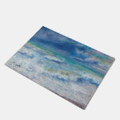 Blue Seascape von Renoir Impressionist Malerei Fußmatte (Schrägansicht)