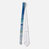 Blue Seascape von Renoir Impressionist Malerei Krawatte (Rückseite)