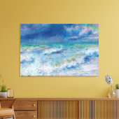 Blue Seascape von Renoir Impressionist Malerei Leinwanddruck (Insitu (Wohnzimmer))