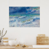 Blue Seascape von Renoir Impressionist Malerei Poster (Küche)