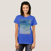 Blue Seascape von Renoir Impressionist Malerei T-Shirt (Vorne ganz)