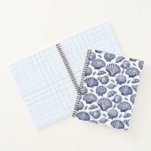 Blue Seashell Beach Themed Spiral Notebook Notizblock (Innenseite)